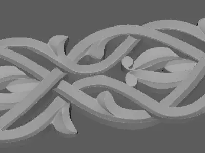 Central decor ornament for furniture 3D model 263