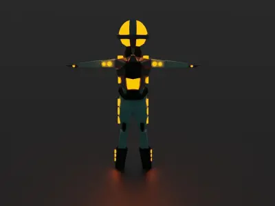Low Poly Fantasy Astronaut Free 3D model