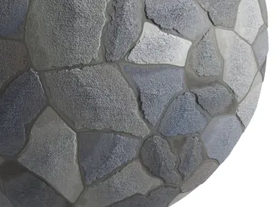 Stone Wall Material 12- By 3 color Pbr By Sbsar 4k Low-poly 3D model