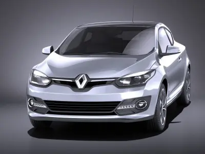 Renault Megane 3door 2016 VRAY 3D model