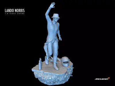 Lando Norris 1-8 Scale Statue 3D print model