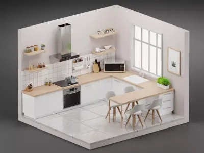Kitchen 3D model order