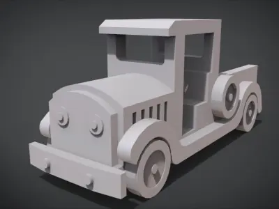 Pickup Truck Toy Low-poly 3D model