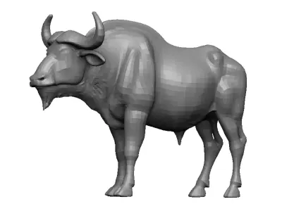 Buffalo Low-poly 3D model get