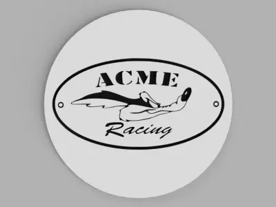 Acme Racing Wile E El Coyote Roadrunner Logo Coasters Free 3D print model