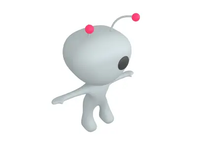 Rato Character 001 Alien v2  Low-poly 3D model