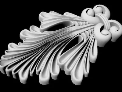 Central decor ornament for furniture 3D model 89