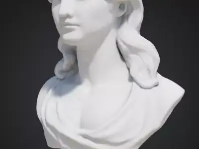 Classical Female Bust Sculpture  3D model purchase