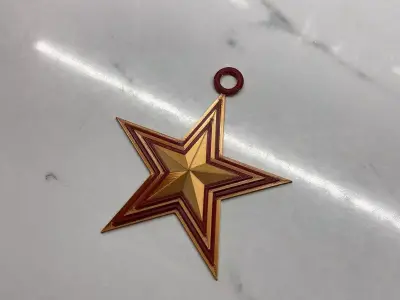 Christmas Tree Star Ornament 3D print model