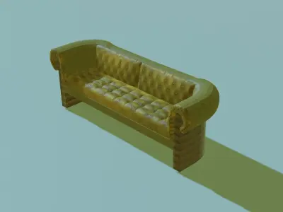 Luxury Leather Sofa 2020 3D Modle 3D model