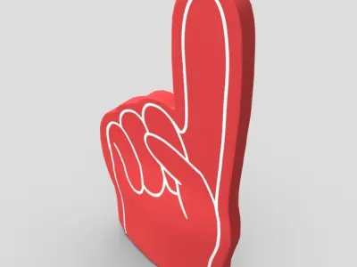 CC0 - Foam Finger Free low-poly 3D model