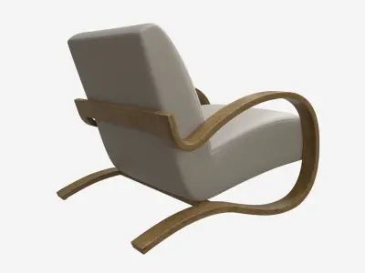 Leather Lounge Chair 3D model buy