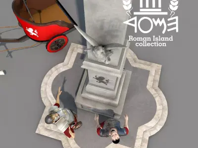 Roman Island Obelisk 3D model