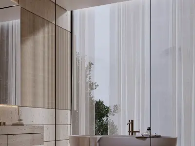 Modern Luxury Villa Bedroom Interior 3D Model MAX 3D model