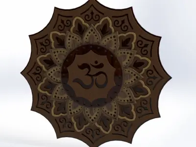 6 LAYER MANDALA DECORATION CNC AND LASER CUT 3D print model 2 3D print model