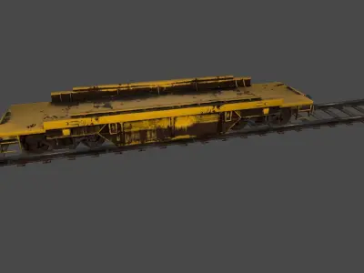 Train car Low-poly 3D model