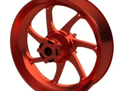 motorcycle wheels oz racing 3D model