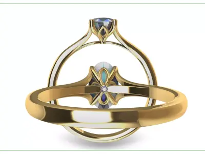 Eternity Solitaire Band Free 3D print model