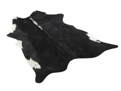 Black and White Cowhide Rug A24318 3D model