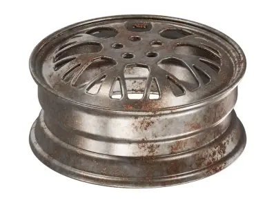 Rusty Steel Truck Rim 3D model