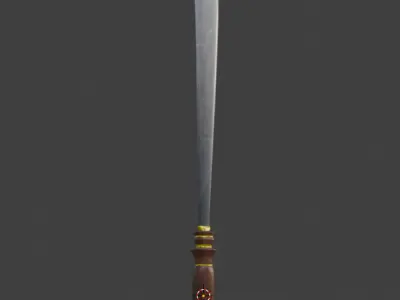sword - thai boran-subdivistion 3D model
