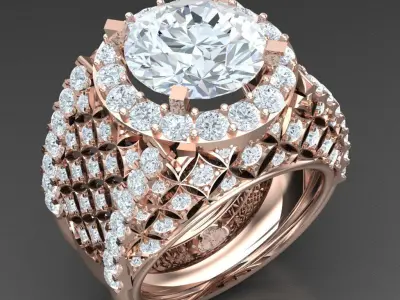 Luxury Men Rings Designs 5MR020 3D print model
