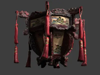 Chinese palace lantern   Low-poly 3D model buy