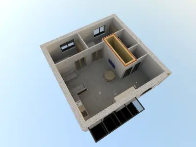 vacation house facade  PLA file 3D model