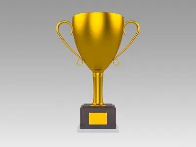 Golden Trophy 3D model