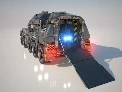 Large Truck Low-poly 3D model