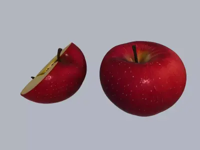 Apple 3D Model Low-poly 3D model