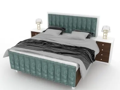 LUXURY BED WITH POSIS  3D model