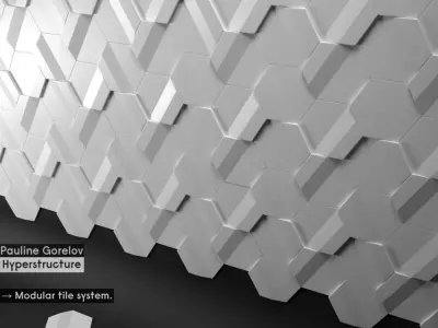 Modular tile system Pauline Gorelov Hyperstructure 3D model