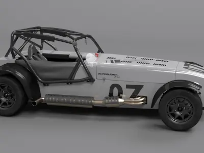 Caterham R300 Superlight 2009 Low-poly 3D model
