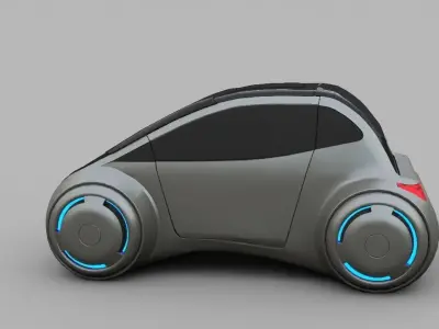 APPLE CONCEPT CAR  G2 rigged 3D model