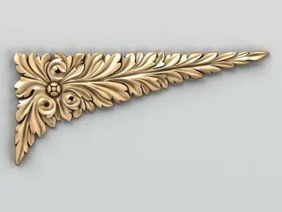 Carved decor corner 007 3D model