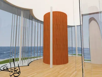 Cloud Pavilion on Shanghai Waterfront 3D model