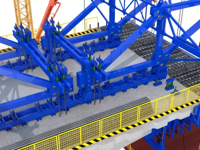 bridge construction 3D model