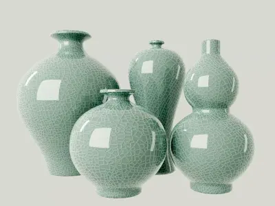 Chinese Ice cracked porcelain 3D model