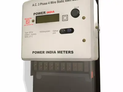 Multi-Function Electrical Energy Meter Low Poly Low-poly 3D model