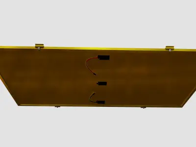 Colared Solar Panels 3D model