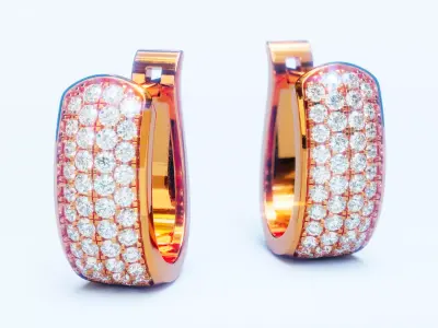 English Lock Earring 4 3D print model