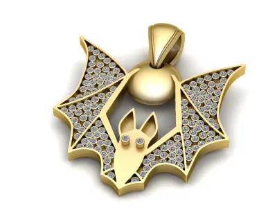 HIP HOP BAT PENDANT 3D PRINTABLE MODEL  3D print model