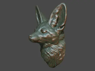 Fennec fox head 3D print model