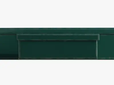 Box Green Metal Set Low-poly 3D model