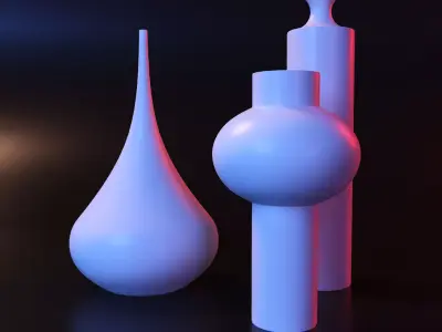 Modern Vase set 3D print model