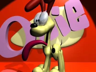 Odie 3D RIGGED Low-poly 3D model