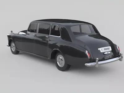 Generic 1950s Luxury Sedan 3D Model Low-poly 3D model