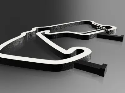 F1 Silverstone Race Track STL File Autodesk Fusion 360 3D print model