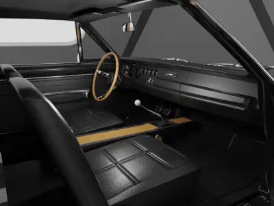1960s Muscle Car 8 Fully Featured Low-poly 3D model